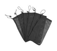 6pcs Aquarium Filter Bag for Fish Tank Mesh Media Polyester Black | Fine Mesh, Pulling Rope Design, Reusable Filtration Bags, Safe for Saltwater, Filter Bucket Use