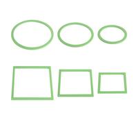 6pcs Aquarium Floating Plant Rings, Round & Square Floating Plant Corral Different Size Fish Feeding Rings Fish Tank Plant Ring Keep Floating Plants in Place (Green)