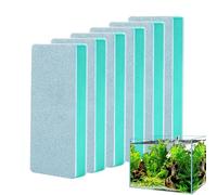 6Pcs Aquarium Glass Cleaner, Fish Tank Cleaning Pad, Stain Removal Aquarium Scrub Pad, Fish Tank Scrubber, Glass Polishing Scrubber For Reptile Terrarium Kitchen Tile Wall Stove Window, 9x4x1.2cm