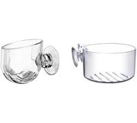 6Pcs Aquarium Plant Pot, Glass Fish Tank Holder,Decoration Cup with Suction Cups for Fish Tank Ornament Aquarium Plastic Plants Décor