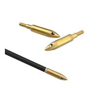 6pcs Archery Whistle Arrowhead Copper Broadheads Hunting Whistle Signals Arrow Heads 2 or 3 Holes for Archery Bow Target Shooting Practicing (3 Holes)