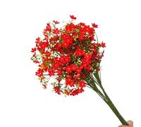 6PCS Artificial Silk Flowers with 26-inch Long Stems, Never Wither Fake Flowers for Tall Vase, Wedding Party Garden Decor, No Maintenance Table Centerpiece for Home Dining Decorations (Red)