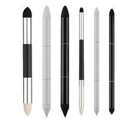 6Pcs Artist Blending Sponge Pen, Dual Tip Reusable Sketch Rubbing Brush, Soft Sponge for Oil Pastel Drawing, Washable Blending Tools for Professional Sketch, Students Beginners, Lightening Highlight