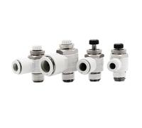 6PCS AS1201F/2201F/3201F-M5/01/02-04A/06A Cylinder Throttle Speed Control Pneumatic Connector Exhaust/Intake Valve(03-06S,Intake Control Valve)