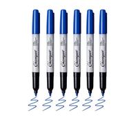 6Pcs Assorted Color Permanent Markers Fine Tip Waterproof Pens for Students Highlighting and School Art Projects Fine Tip