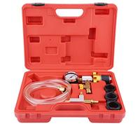 6Pcs Auto Brake Bleeder Vacuum Pump and Tester Kit, Brake Bleeding Tool Set with Dual - Scale Gauge, Brass Body Vacuum Pressure Tester for Cars, Motorcycles, Trucks