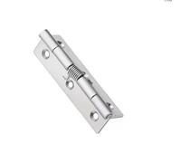 6pcs Automatic Door Hinge Hydraulic Buffer Stainless Steel Self Closing Rebound Cabinet Hinges Windows for Gates(4 inch)