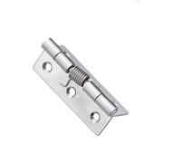6pcs Automatic Door Hinge Rebound Stainless Steel Self Closing Hydraulic Buffer Cabinet Hinges for Gates(3 inch)