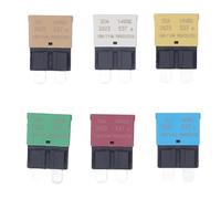 6Pcs Automatic Reset Blade Assortment Kit E37 ATM Mini Circuit Breaker Protector 5A 10A 15A 20A 25A 30A 14VDC Wide Application for Car Boat RV