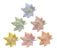 6pcs Autumn Maple Leaf Hair Clips Decorative Fabric Barrettes | Sturdy Festive Set for Bangs and Strands, Chic Fashion Style, Stage Performance and Seasonal Use