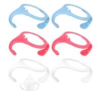 6pcs Baby Bottle Handles Parts for Tommee Tippee, Ergonomic Non-Slip Grip Easy to Install BPA-Free Bottle Handles Hans Free Holder Replacement for Newborn Infant Feeding