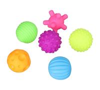 6pcs Baby Textured Sensory Ball Set Soft Elastic Grasping Toy for Home, Plastic Material, for Hand Grasp Training and Parent Child Interaction, Suitable for Babies and Toddlers (Colorful)