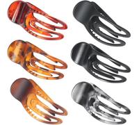 6pcs Back Hair Clamp Holder Hair Claw, Made of Durable Polycarbonate - This hair clip will help you detangle your hair, Non-Slip Teeth Design for Firm Hold (Assorted Color -Size: 9) - Suitable for...
