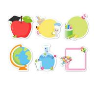 6Pcs Back to School Sticky Notes Set, Colorful Post It Notes for Students