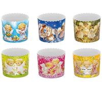 6pcs Baking Paper Molds for Easter Bread Cakes Panettone Paska Angels (130x85 mm)