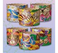 6pcs Baking Paper Molds for Easter Bread Cakes Panettone Paska Kulich (Butterflies, 110 * 85 mm (Diameter*Height))