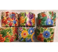 6pcs Baking Paper Molds for Easter Bread Cakes Panettone Paska Kulich (Petrikovka, 110 * 85 mm (Diameter*Height))
