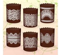 6pcs Baking Paper Molds for Easter Bread Cakes Panettone Paska Merezhyvo (70x85 mm)