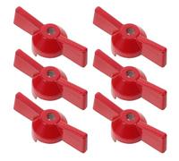 6pcs Ball Valve Handle Replacement Red Aluminum Alloy Lever 8x6mm