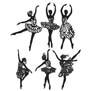 6PCS Ballet Dancing Angel Girl Cutting Dies for Card Making Beautiful Ballet Girl Metal Cutting Dies for DIY Scrapboking Paper Crafting Handmade Crafts Metal Cutting Dies Punch Template Moulds Crafts