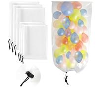 6PCS balloon bags 3PCS 98x59IN Balloon Transport Bags & 3PCS 59x47IN Drawstring Plastic Balloons Storage Bag Clear Balloons Drop Bag for Wedding, Birthday, Party Supplies