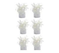 6Pcs Balloon Holder PET Foil Balloon Holder Weights with Concrete Base for Birthday Wedding Anniversary Decoration Weights