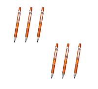 6Pcs Ballpoint Pens Retractable,Metal Pen,1.0mm Black Ink Ballpoint Smooth Writing Pens for Women Men School Office Supplies,Black Ink funny pens for work colleagues (6Pcs Orange)