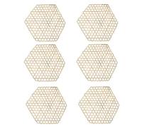 6Pcs Bamboo Mesh Mat Hexagon Bamboo Steaming Mat Non Stick Food Steamer Liner for Dumpling Steamer Cooking Baking