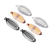 6pcs Banana Hair Clip Medium Vertical Pearl Rhinestone Fish Shape
