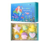 6pcs Bathbombs with Surprise Inside, Marine Inspired Bath Salt Ball, Fizzy Bubble Bath, Natural Sea Salt Ball for Bathing Time, Bathbombs for Luxurious Shower Relaxation