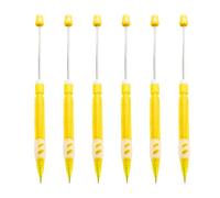 6Pcs Beadable Mechanical Pencils for Writing Sketching Art Project 0.5mm Automatic Pencil for for Adult Kid Mechanical Pencil