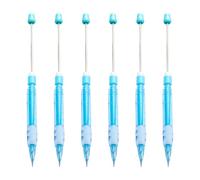 6Pcs Beadable Mechanical Pencils for Writing Sketching Art Project 0.5mm Beadable Automatic Pencil for for Adult Kid Refillable Pencil