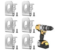 6Pcs Belt Clips for Electric Drill Electric Drill Supplies with 6 Pcs Screws 304 Stainless Steel Drill Clips Tool Belt Hook Drill Clip for 20V 18V MAX Drills Tools Clips Tool Beltbelt