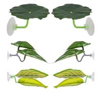 6pcs Betta Hammock, Betta Fish Accessories, Fish Tank Decor with Suction Cups, Double Layer Betta Leaf Hammock for Aquarium Plants and Fish Tank Accessories,Betta Fish Resting and Spawning