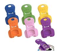 6pcs Beverage Barricade, Drink Can Opener, Colorful Plastic Cancovers for Coke Beer Soda, Leakproof Can Protector Cap, Easy Tab Opener & Drink Protector, for Travel, Party, BBQ, Camping