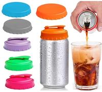 6PCS Beverage Can Lids, Dustproof Silicone Sealer Cap, Standard Soda Beer Saver, can Lids for Fizzy Drinks, SpillProof Drink Covers, Food Protection for Water Cups, for Drinks Bottle Caps for Beer