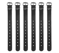 6pcs Bicycle Basket Straps, Adjustable Length, PU Material, Compatible with Most Handlebar Baskets (black)