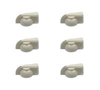 6Pcs Big Chicken Head Knobs Replacement Amplifier, White | Enduring Strong Guitar Amplifier Knobs, Easy to Use Effect Pedal Knobs, Guitar Replacement Parts