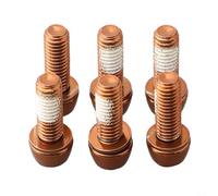 6pcs Bike Disc Brake Caliper Fixing Bolts M6x18mm for Bicycle Repair Screws with Stable Thread Rolling and Protective Film for Enhanced Durability (Orange)