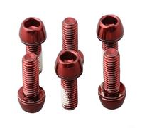 6pcs Bike Disc Brake Caliper Fixing Bolts M6x18mm for Bicycle Repair Screws with Stable Thread Rolling and Protective Film for Enhanced Durability (Red)