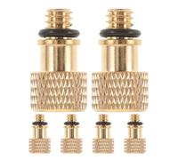 6pcs Bike Pump Adapter Set American to English Valve, Pure Copper | Tight Seal O-ring, Reliable Performance for Road Cyclists, On-the-road Repairs, Outdoor Rides