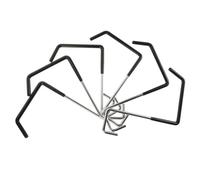6pcs Bike Wall Mount Hooks, Heavy Duty Black PVC Iron S Hooks | Space Saving Vertical Storage, Easy Hanging for Bags and Brooms, Utility Room and Shops Use