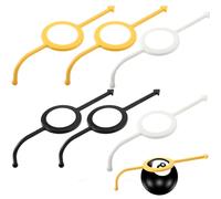 6Pcs Billiards Aiming Aid, Billiards Accessories for 2-1/4” Pool Balls, Precision Ball Position Marker, Cue Shot Trainer, Perfect for Improving Accuracy, Angle Control in Home and Bar Pool Games