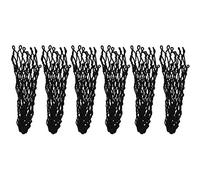 6PCS Billiards Net Hollow Out Pool Table Pocket Nets for Billiards Trainning Spair Table Bag (Black)