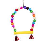 6PCS Bird Swing Chewing Toys Parrots Chewing Hanging Perches with Bell Toys for Parrot Lorikeets Birds