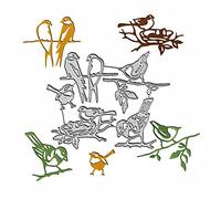 6pcs Birds Nest Animal Cutting Dies, Leaves Tree Branch Die Cuts Metal Embossing Stencils Template Mould for Card Scrapbooking and DIY Craft Album Paper Card Decor