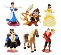 6Pcs Birthday Cake Topper Decorations, Princess Belle Cake Toppers, Mini Figurines Birthday Cakecorations Mini Figures for Kids (10cm)