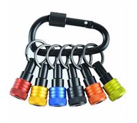 6Pcs Bit Holder Keychains 1/4inch Hexagon Shank Screwdriver Bit Clip for Drill Bit Extension Nut Driver with Carabiner