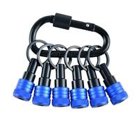 6Pcs Bit Holder Keychains 1/4inch Hexagon Shank Screwdriver Bit Clip for Drill Extension Nut Driver with Carabiner Shank Adapter