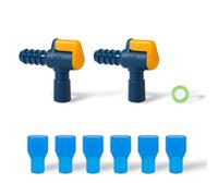 6pcs Bite Valve Replacement for Camelbak, Hydration Pack Mouthpiece with 2 Angled Tube Connector and O-Ring Replacement Parts for Camelbak Backpack Water Bladder Reservoir